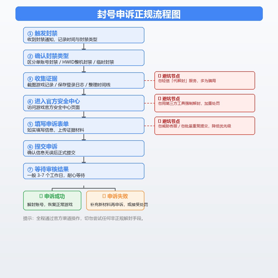 三角洲行动官方设备封禁申诉流程图