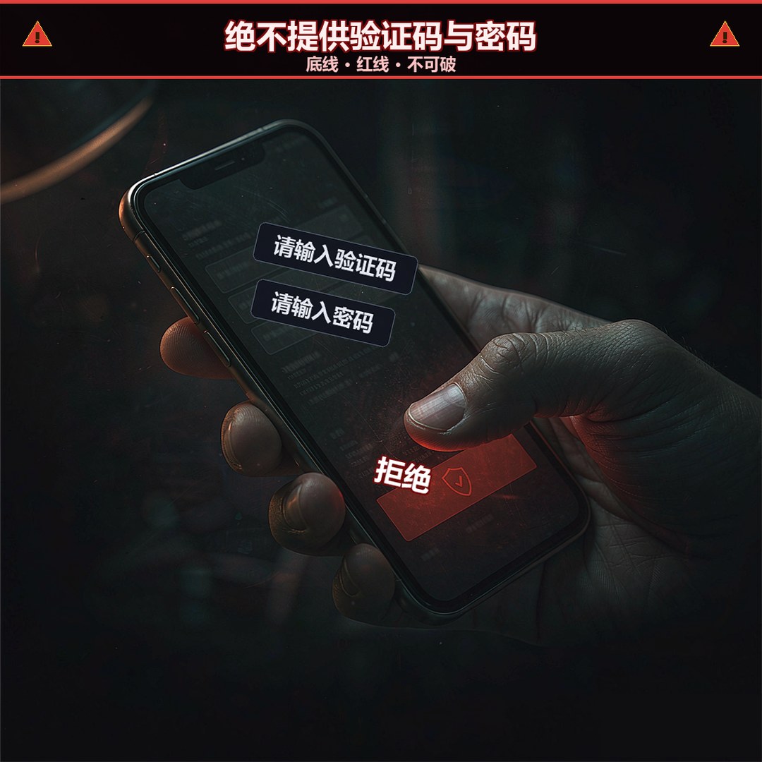 拒绝提供手机验证码的安全操作示意图